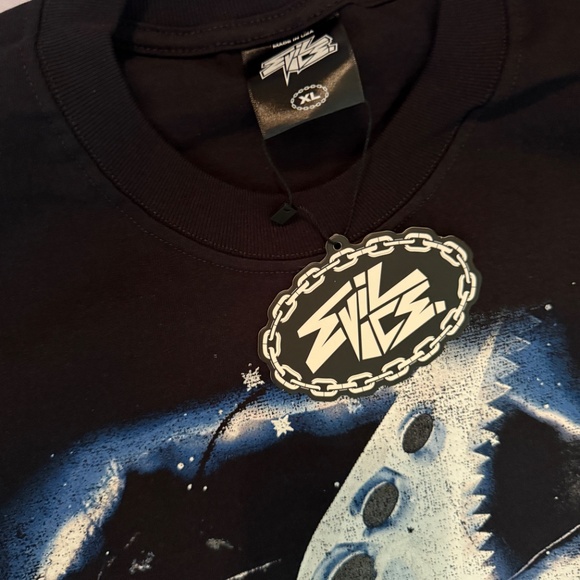 Evil Vice x Halloween Jason X T-Shirt Black Short Sleeve Size XL NWT - Picture 3 of 6